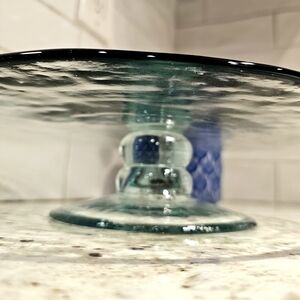 Recycled Glass Green Cake Stand